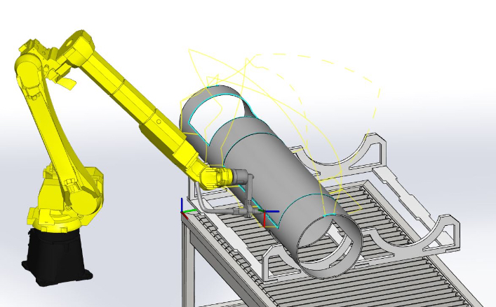 3D Plasma cutting of large diameter tube